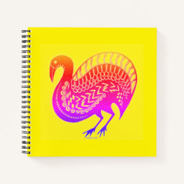 Mycenaean Griechisch Inspiriert Colorful Bird Note Notizbuch