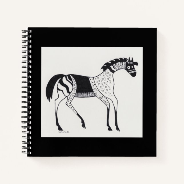 Mycenaean Griechisch Inspiriert Horse-Notebook Notizbuch (Vorderseite)