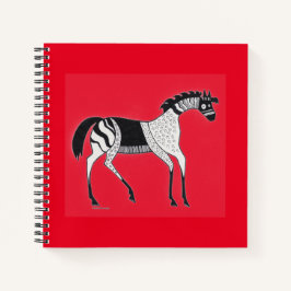Mycenaean Griechisch Inspiriert Red Horse Notebook Notizbuch