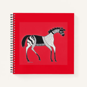 Mycenaean Griechisch Inspiriert Red Horse Notebook Notizbuch