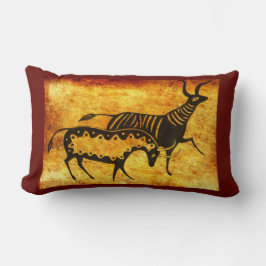 Mycenaean griechisch Inspirierte Earth Tones Cattl Lendenkissen