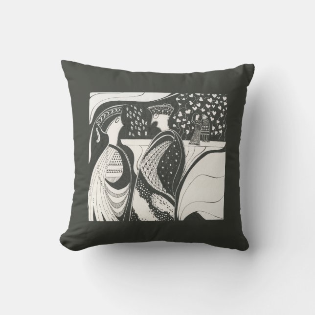 Mycenaean Griechisch Inspirierte Klatsch Kissen (Vorderseite)