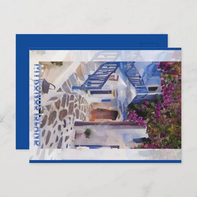 Myconos  coffee mug postkarte (Vorne/Hinten)