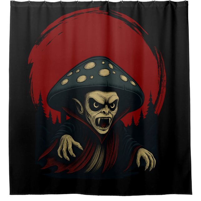 MycoVamp-Bleding-Zahnfungi Duschvorhang (Vorderseite)
