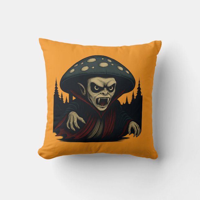 MycoVamp- Bleeding Tooth Fungi "orange" Kissen (Vorderseite)