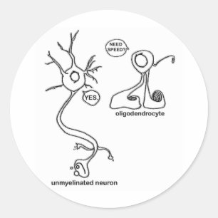 Myelin Pusher Runder Aufkleber