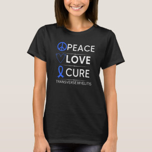 Myelitis-Bewusstsein Spine Warrior Blue R T-Shirt