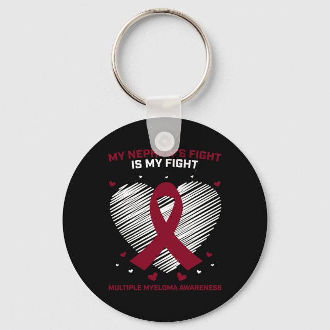 Myelom Awareness Ribbon Blood Cancer Survivor Pla Schlüsselanhänger (Vorderseite)