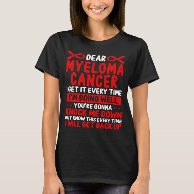 Myeloma Cancer Awareness Month Cancer Ribbon T-Shirt (Vorderseite)