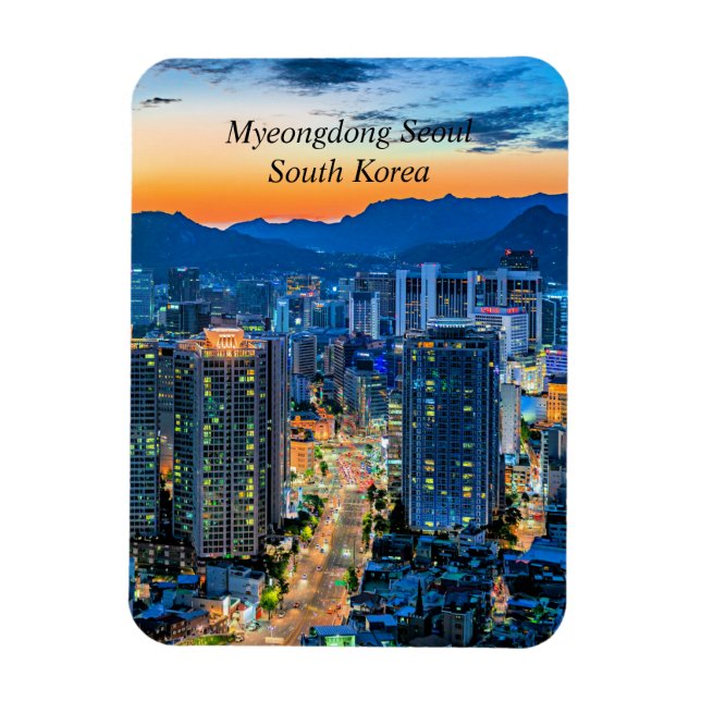 Myeongdong, Seoul, Südkorea Magnet (Vertikal)
