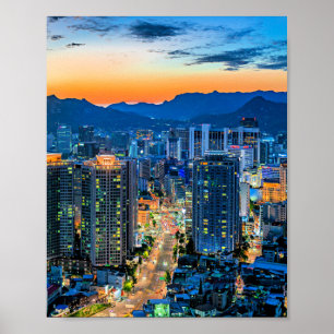 Myeongdong, Seoul, Südkorea Poster