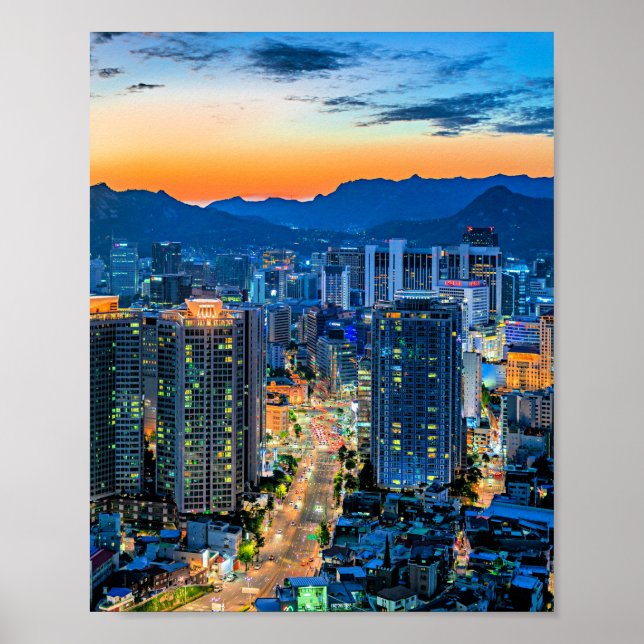 Myeongdong, Seoul, Südkorea Poster (Vorne)