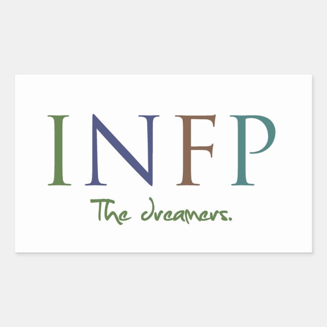 Myers-Briggs INFP der Träumer-Aufkleber Rechteckiger Aufkleber (Vorderseite)