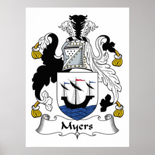 Myers Familienwappen Poster