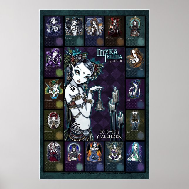 Myka Jelina Art Calendar Poster (Vorne)
