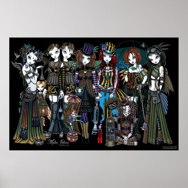 Myka Jelina Gothic Steampunk Tribal Circus Fairies Poster (Vorne)