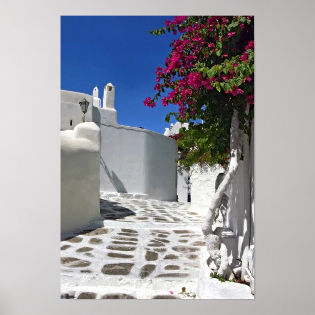 Mykonos Alley Kunstdruckerei Poster (Vorne)