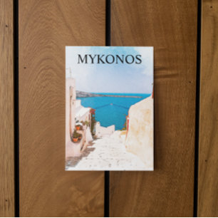 Mykonos Greece Ocean View Travel Postkarte