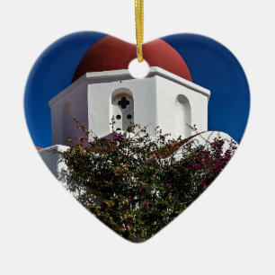 Mykonos Greece Travel - Church Café Europe Tourism Keramik Ornament
