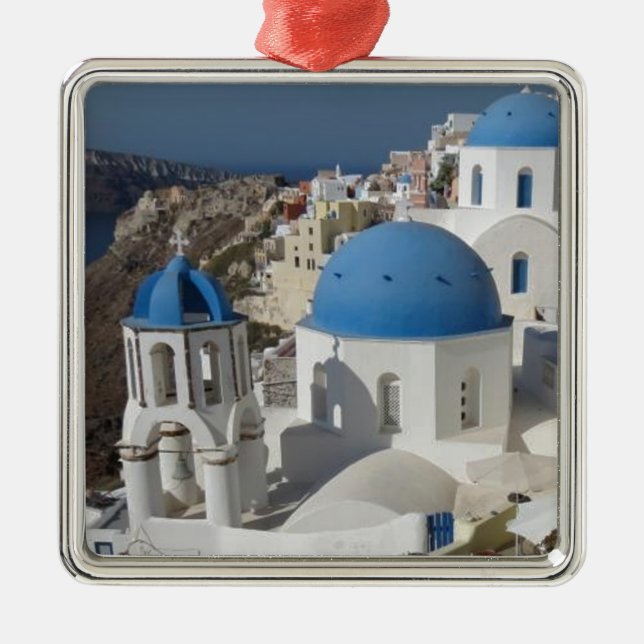 Mykonos Greece Travel Ornament Aus Metall (Vorne)