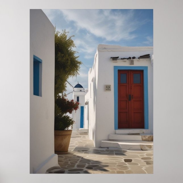 Mykonos Greece Travel Postcard Poster (Vorne)