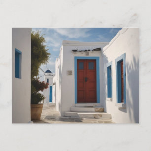 Mykonos Greece Travel Postcard Postkarte