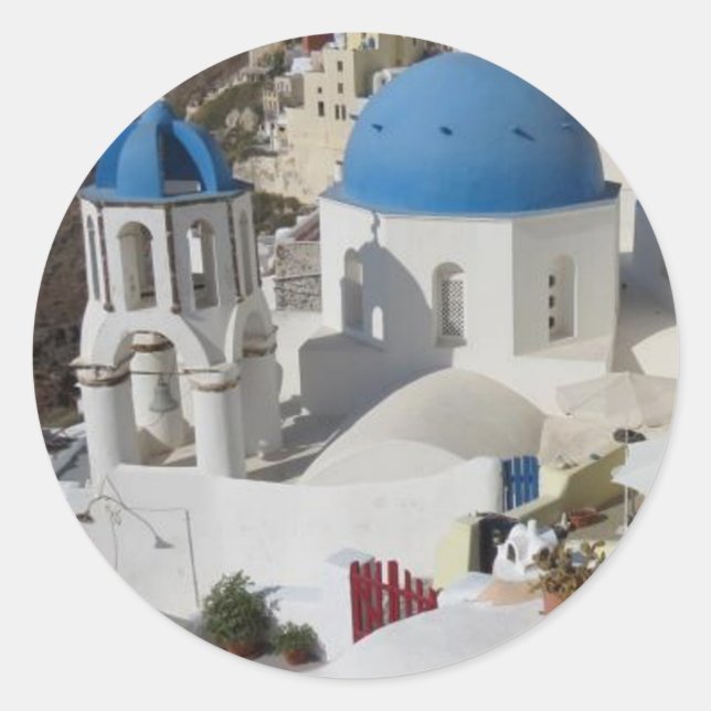 Mykonos Greece Travel Runder Aufkleber (Vorderseite)