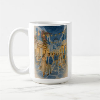 Mykonos Greece Watercolor Kaffeetasse