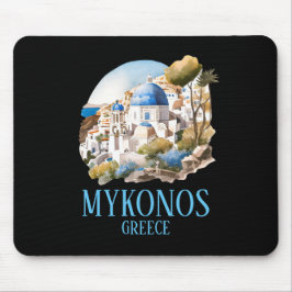 Mykonos Griechenland Griechische Insel Vintage Rei Mousepad