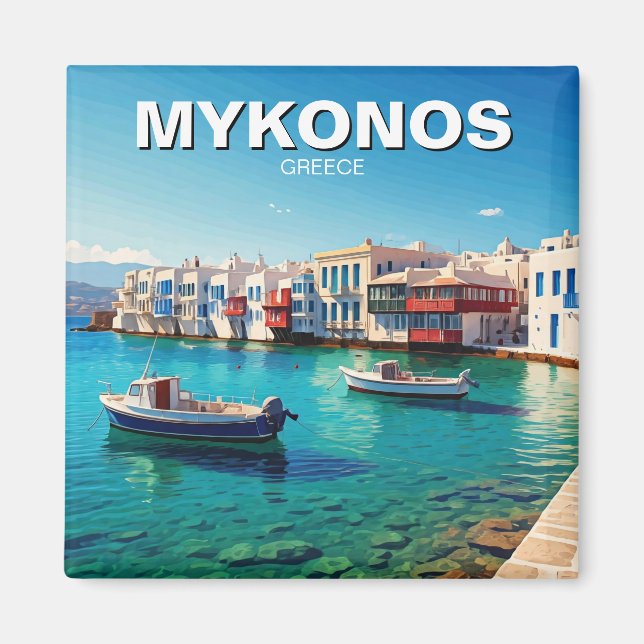 Mykonos-Griechenland-Inseln Magnet (Vorne)