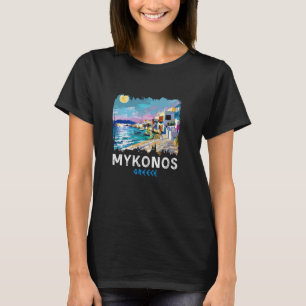 Mykonos Griechenland Malerei Mykonos T-Shirt