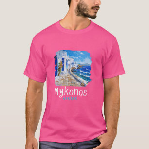 Mykonos Griechenland Malerei Mykonos T-Shirt
