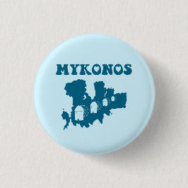 Mykonos, Griechenland, Map & Iconic Windmills Button