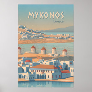 Mykonos Griechenland Reiseplakat Poster