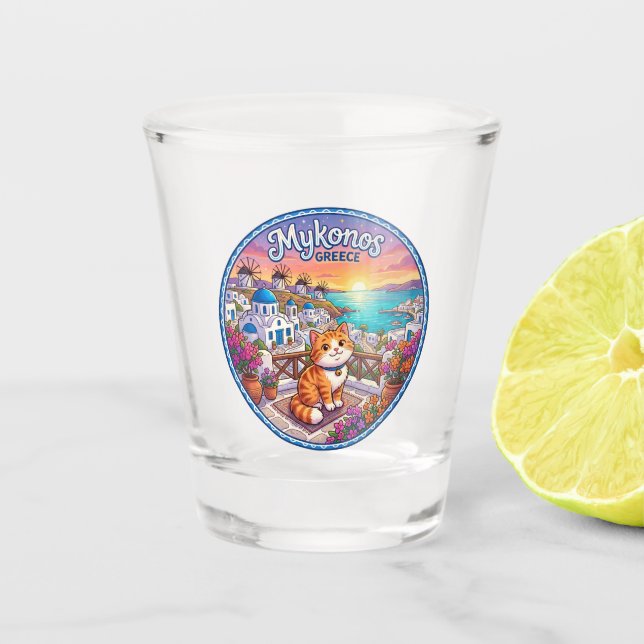 Mykonos Griechenland Schnapsglas (Vorderseite)