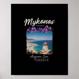 Mykonos Griechenland Urlaub Ägäisches Meer Insel S Poster