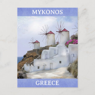 Mykonos Griechenland Windmill Griechische Inseln Postkarte