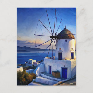 Mykonos, Griechenland Windmill Postkarte