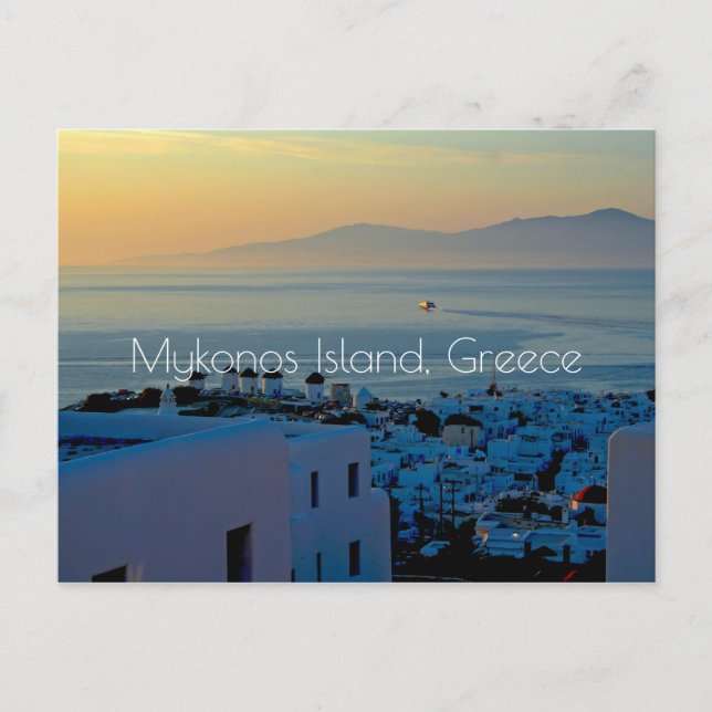 Mykonos-Insel Postkarte (Vorderseite)