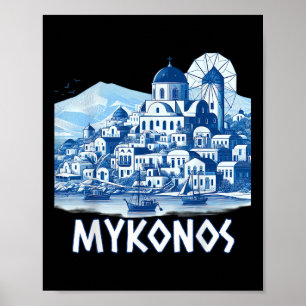 Mykonos Island Griechenland Griechenland Souvenir  Poster