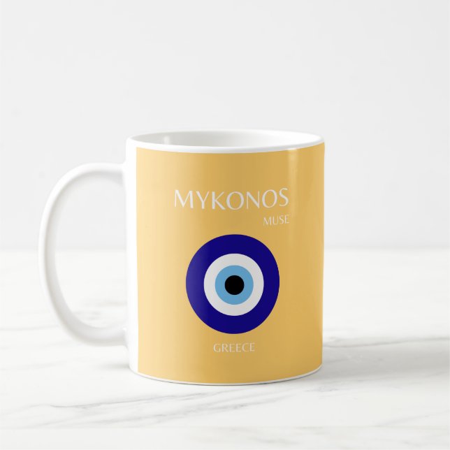 Mykonos-Maus, gelb Kaffeetasse (Links)