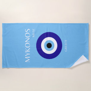 Mykonos Muse, blau Strandtuch