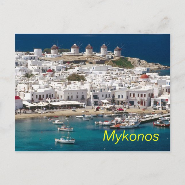 Mykonos Postkarte (Vorderseite)