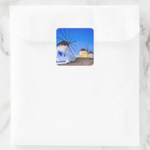 Mykonos Quadratischer Aufkleber