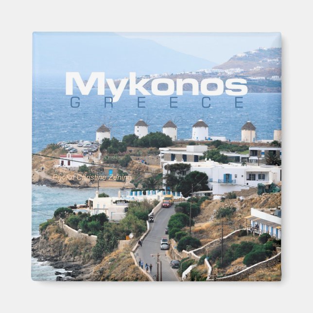 Mykonos Seaside Greece Souvenir Kühlschrankmagnet Magnet (Vorne)