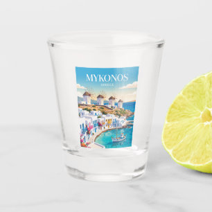 Mykonos Stadt Griechenland Schnapsglas