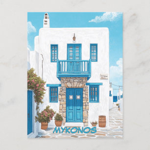 Mykonos Streets Postkarte