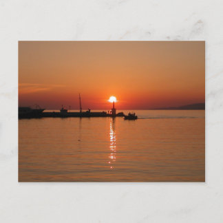 Mykonos Sunset Postcard Postkarte