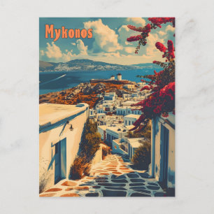 Mykonos Vintage Postkarte