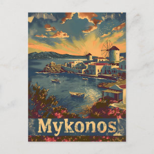 Mykonos Vintage Postkarte